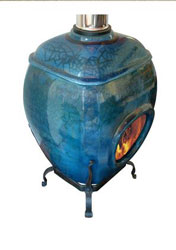 Blue Raku Firepot